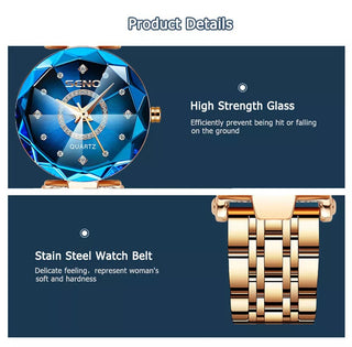 SENO® Luxury Diamond Quartz Wristwatch For Ladies